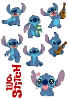 Lilo & Stitch – postavičky – jedlý papír na hranatý dort