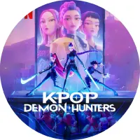 K Pop – Demon Hunters – Lovkyně Démonů – plakát s logem – jedlý obrázek na dort