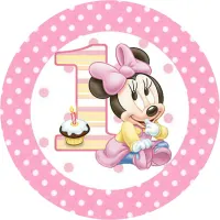 Minnie 1.narozeniny – jedlý obrázek na dort