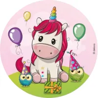 Jednorožec-Unicorn – jedlý obrázek na dort