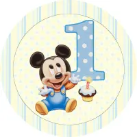 Mickey 1. Narozeniny – jedlý obrázek na dort