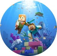 Minecraft – Moře – jedlý obrázek na dort