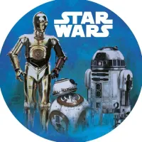 Star Wars – C-3PO, R2-D2 a BB-8 – jedlý obrázek na dort