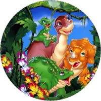 Dinosauři – Malá tlapka a přátelé – jedlý obrázek na dort