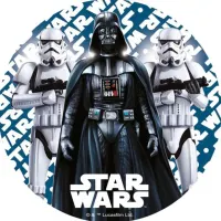 Star Wars – Vader a stormtroopeři na modrém – jedlý obrázek na dort