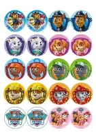 Tlapková patrola – Paw patrol – 20 koleček celé party – jedlý papír na cupcakes