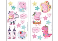 Prasátko Peppa – jednorožec a hvězdičky – jedlý papír na hranatý dort
