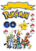 Pokémon – Pokémon GO se stuhou – jedlý papír na hranatý dort