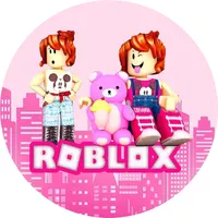 Roblox – holčičky s medvídkem – jedlý obrázek na dort