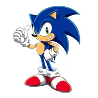 Sonic – klasický se zdviženým palcem – jedlý obrázek na dort