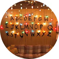 Stranger Things – světýlka a abeceda – jedlý obrázek na dort