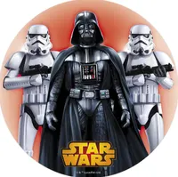 Star Wars – Vader a stormtroopeři na oranžovém – jedlý obrázek na dort
