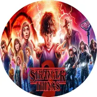 Stranger Things – plakát druhé série – jedlý obrázek na dort