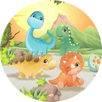 Dinosauři – roztomilá mláďata – jedlý obrázek na dort