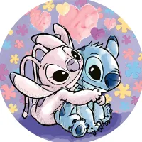 Lilo a Stitch – zamilovaný Stitch a Angel – jedlý obrázek na dort