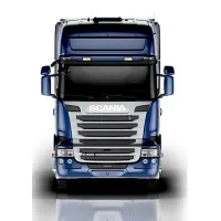 Kamion – modrá Scania R490 zepředu – jedlý obrázek na dort