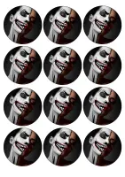 Halloween – Strašidelný make-up ženy na muffiny – jedlý papír na hranatý dort