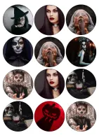 Halloween – strašidelné portréty a lebky na muffiny – jedlý papír na hranatý dort