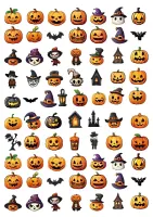 Halloween – dýně, duchové a netopýři na muffiny – jedlý papír na hranatý dort