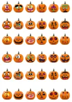 Halloween – vtipné dýně s různými obličeji – jedlý papír na hranatý dort