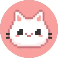 Pixel kočička – bílé kotě na růžovém podkladu – jedlý obrázek na dort