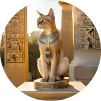Kočka – egyptská posvátná kočka Bastet – jedlý obrázek na dort