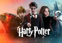 Harry Potter – Harry, Ron, Hermiona a Hedvika – jedlý papír na hranatý dort