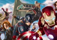 Avengers – superhrdinové v akci u základny – jedlý papír na hranatý dort