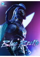 Blue Beetle – superhrdina v modrém brnění – jedlý papír na hranatý dort