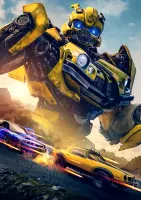 Transformers – Bumblebee a závodící auta – jedlý papír na hranatý dort