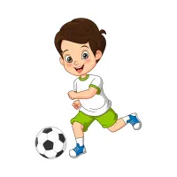 Fotbal – malý fotbalista s míčem – jedlý obrázek na dort