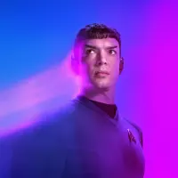 Star Trek – Spock v modrofialové záři – jedlý obrázek na dort