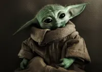 Star Wars – Baby Yoda Grogu v plášti – jedlý papír na hranatý dort