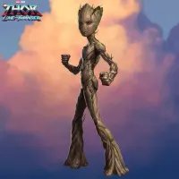 Avengers – Groot Thor Love and Thunder – jedlý obrázek na dort