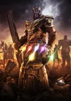 Avengers – Thanos s rukavicí nekonečna – jedlý papír na hranatý dort