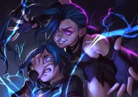 Arcane – Jinx a Powder v temném souboji – jedlý papír na hranatý dort