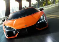 Auto – Moto – Oranžové Lamborghini Revuelto – jedlý papír na hranatý dort