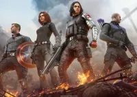 Avengers – Winter Soldier, Black Widow a tým v boji – jedlý papír na hranatý dort