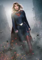 Supergirl – hrdinka v kostýmu – jedlý papír na hranatý dort