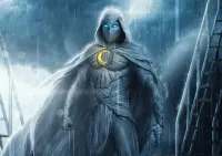 Moon Knight – hrdina v dešti – jedlý papír na hranatý dort