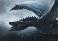 Hra o trůny – Noční král na ledovém drakovi – jedlý papír na hranatý dort