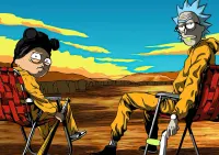 Rick a Morty – v poušti jako Perníkový táta – jedlý papír na hranatý dort