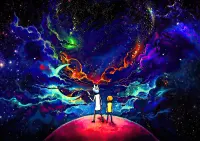 Rick a Morty – Pohled do vesmíru – jedlý papír na hranatý dort
