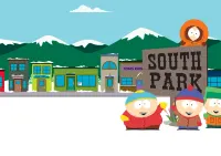 South Park – Cartman, Stan, Kyle a Kenny u cedule – jedlý papír na hranatý dort