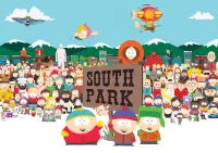 South Park – Cartman, Stan, Kyle a obyvatelé městečka – jedlý papír na hranatý dort