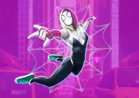 Spiderman – Spider-Gwen ve skoku nad městem – jedlý papír na hranatý dort