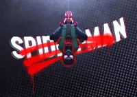 Spiderman – Miles Morales visící hlavou dolů – jedlý papír na hranatý dort