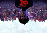 Spiderman – Miles Morales hlavou dolů a Spider-Verse – jedlý papír na hranatý dort