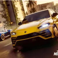 Auto – Moto – The Crew Motorfest a žluté Lamborghini – jedlý obrázek na dort