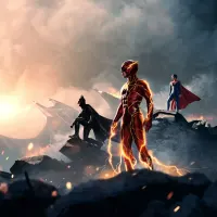 The Flash – Flash, Batman a Supergirl v boji – jedlý obrázek na dort